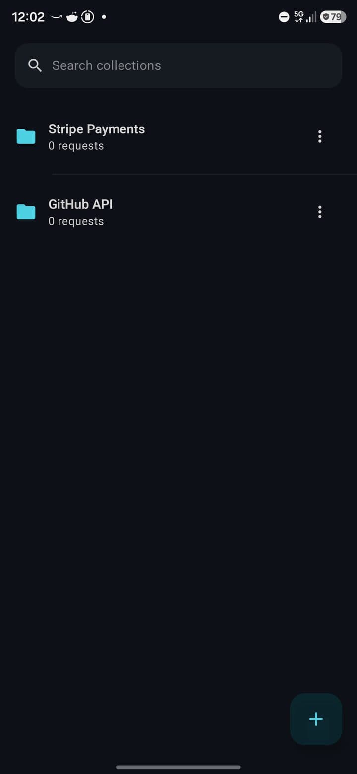 Collections screen