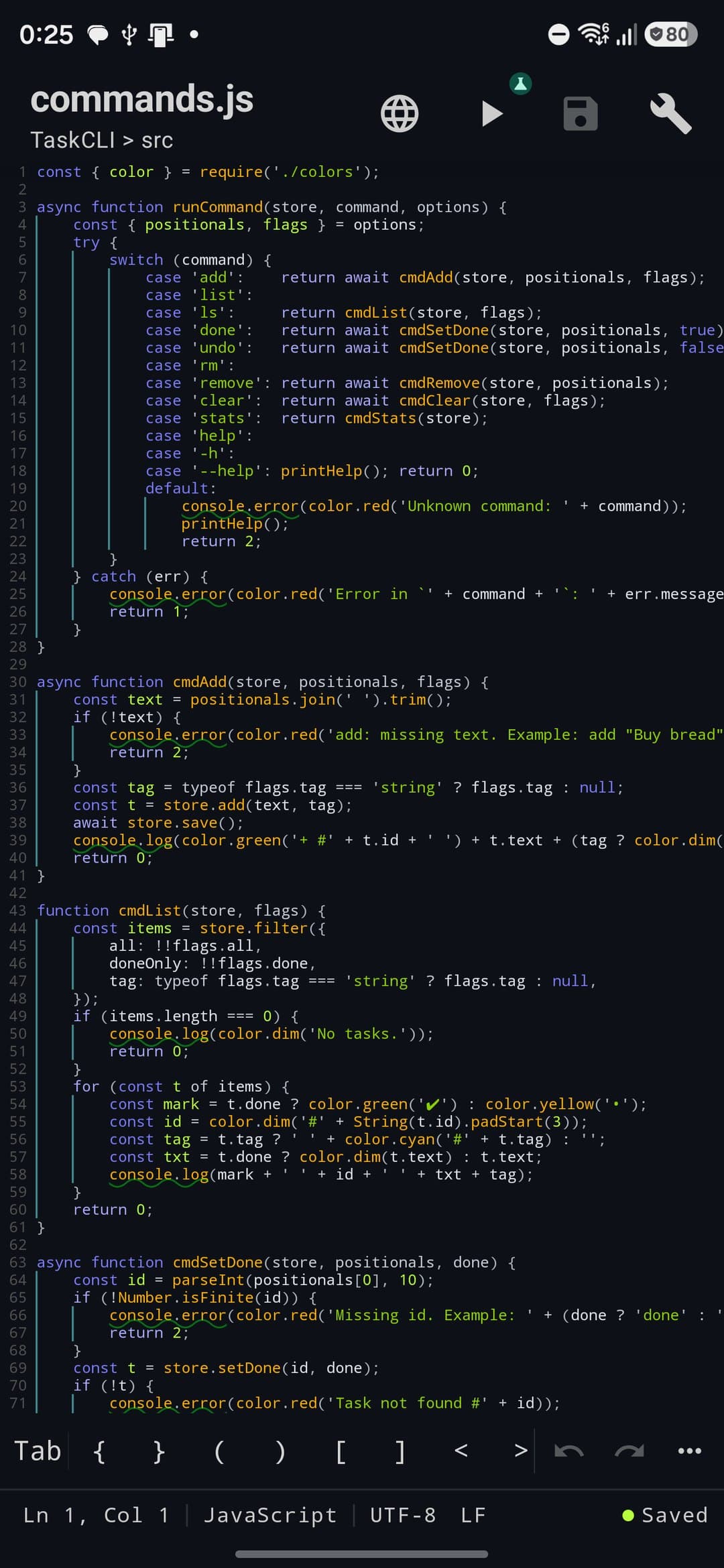 PocketCode — Editor